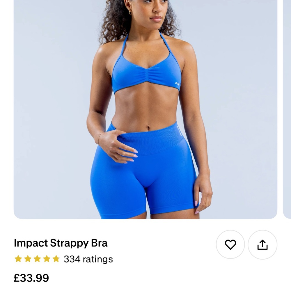 Impact Strappy Sports Bra in Vibrant Blue